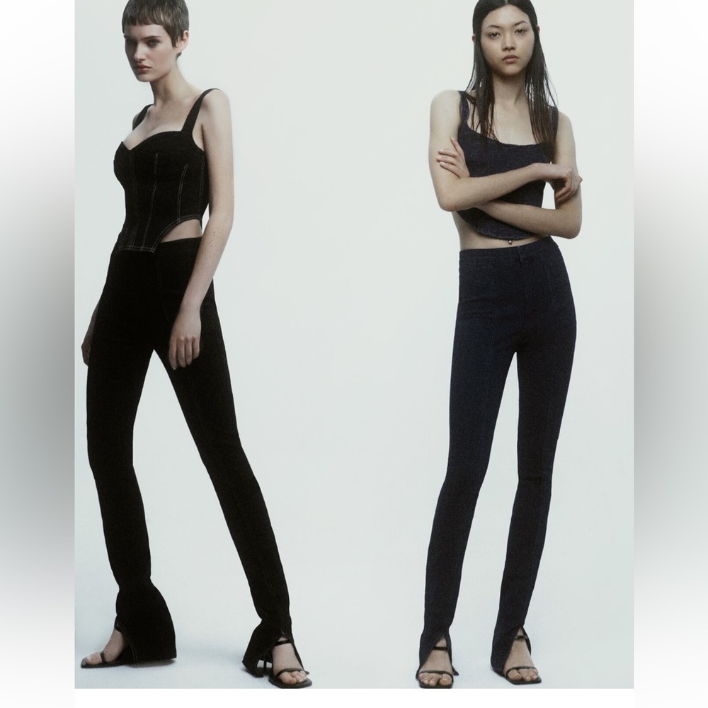 Zara Split Hem Pants & corset Top